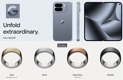 The Pixel Fold 10 and Oura Rings